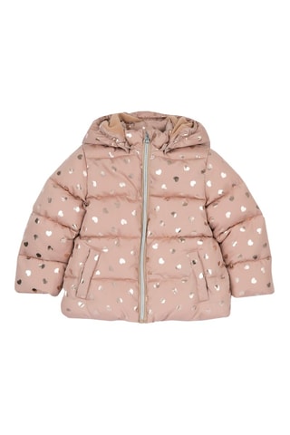 Gewatteerde Jas met Capuchon - Beige