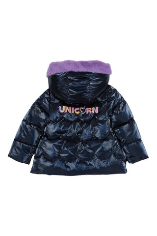 Gewatteerde Jas met Capuchon - Donkerblauw