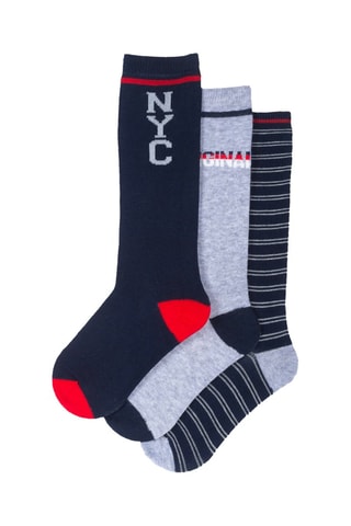 3 Paar Sokken - Marineblauw