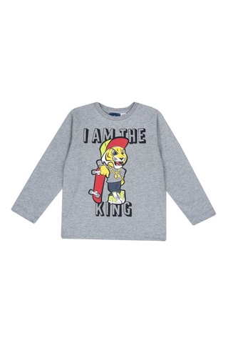 T-shirt - Gemêleerd Lichtgrijs