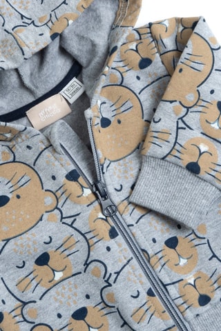 Sweater met Capuchon - Lichtgrijs