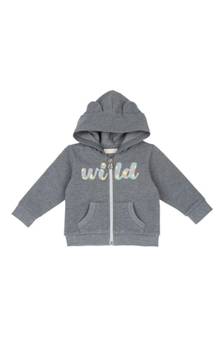 Sweater met Capuchon en Oortjes - Gemêleerd Grijs