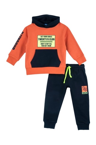 Sweater met Capuchon en Joggingbroek - Oranje