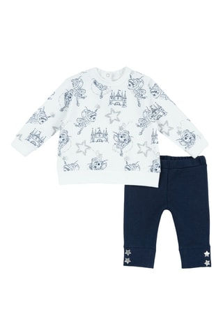 Sweater en Legging - Wit en Marineblauw