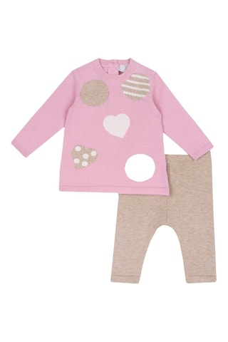 Trui en Legging - Roze en Beige