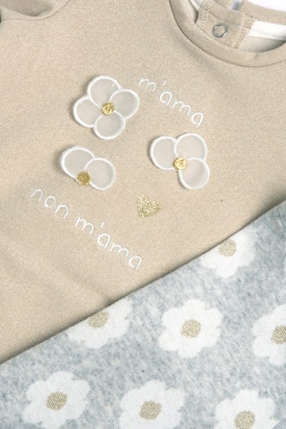 T-shirt en Legging - Beige en Grijs