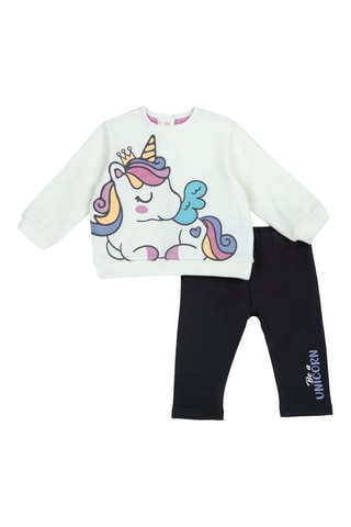 T-shirt en Legging - Wit en Zwart