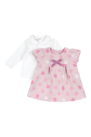 T-shirt en Jurk - Wit en Roze