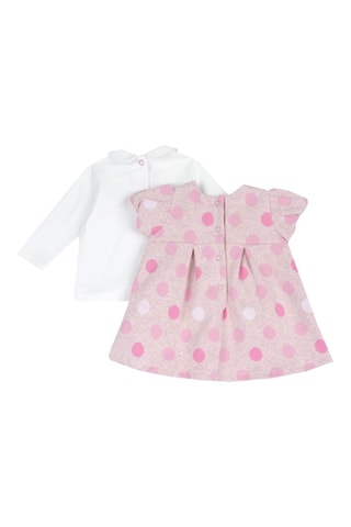 T-shirt en Jurk - Wit en Roze