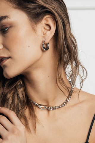 Creolen Luna- Zilverkleurig