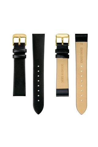 Leren Quartz Horloge met Parelmoer en Diamant Gisèle