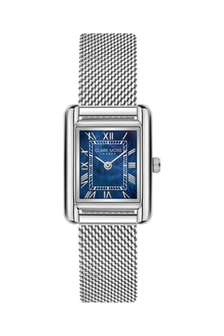 Stalen Quartz Horloge Polo - Zilverkleurig en Donkerblauw