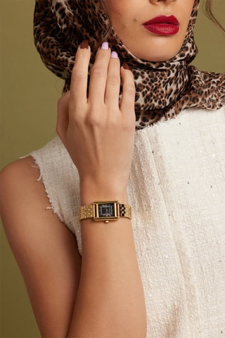 Stalen Quartz Horloge Mimosa - Goudkleurig