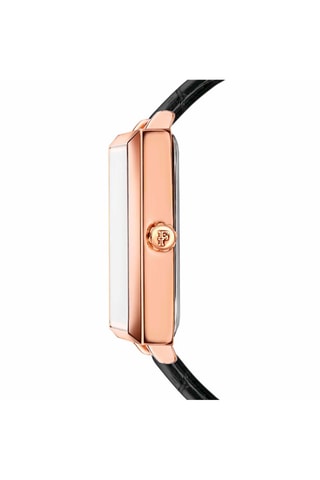 Leren Quartz Horloge met Diamant Odette