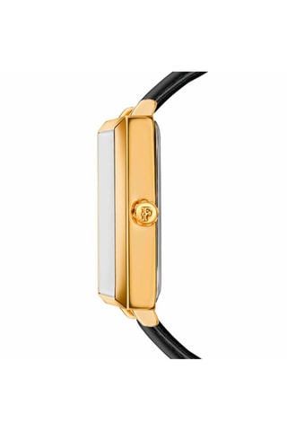 Leren Quartz Horloge met Diamant Elodie