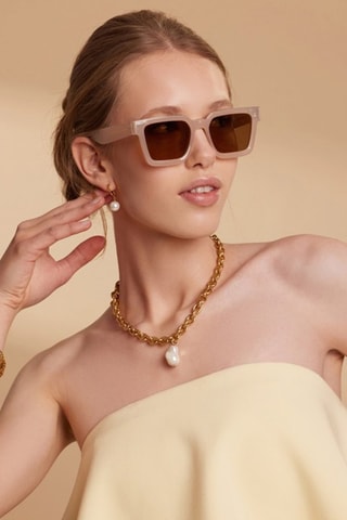 Gepolariseerde zonnebril voor dames Penelope- categorie 3 - Beige en bruin