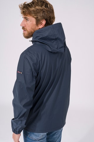 Corta-vento com capuz - Azul-marinho