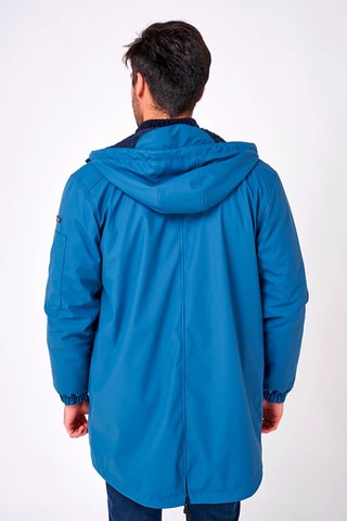 Parca com capuz - Azul-cobalto