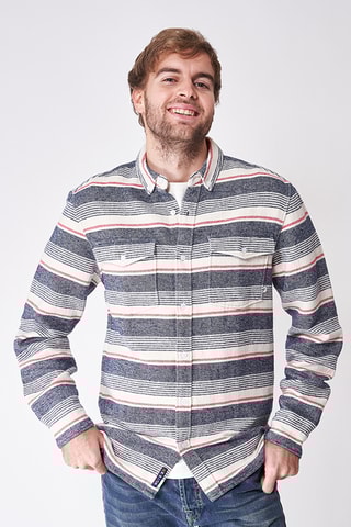 Camisa - Cinzento-escuro mesclado e branco