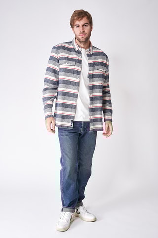 Camisa - Cinzento-escuro mesclado e branco