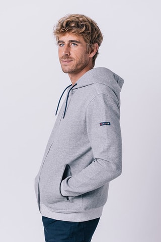 Sweat com capuz - Cinzento mesclado