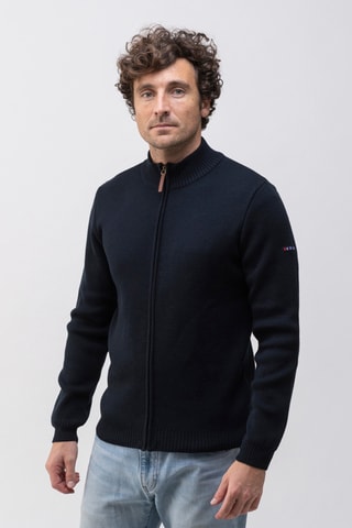 Casaco em lã - Azul-marinho