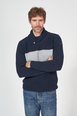 Camisola de lã - Azul-marinho