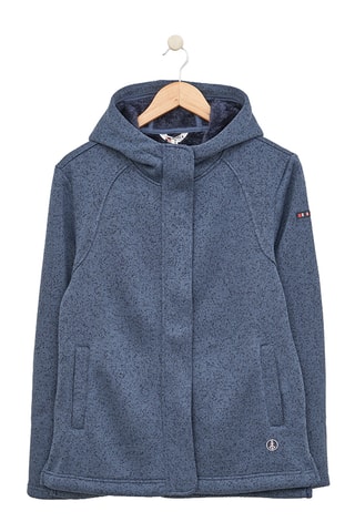 Casaco polar com capuz - Azul-cobalto