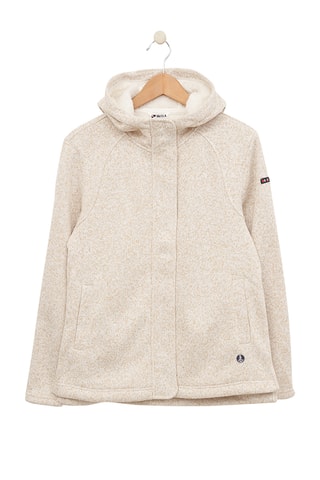 Casaco polar com capuz - Cru