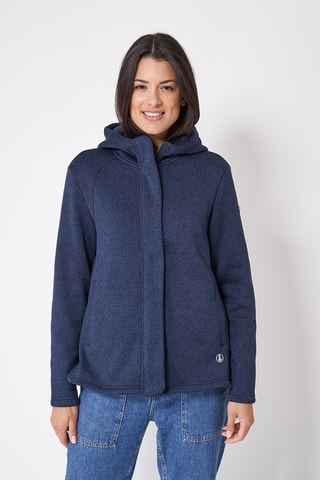 Casaco polar com capuz - Azul-marinho
