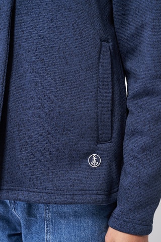 Casaco polar com capuz - Azul-marinho