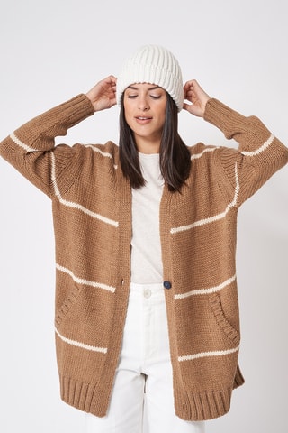 Gorro em lã e alpaca - Cru