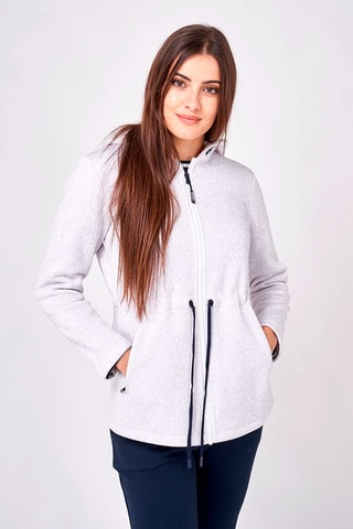 Casaco polar com capuz - Cinzento-claro