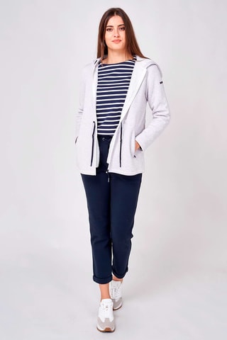 Casaco polar com capuz - Cinzento-claro