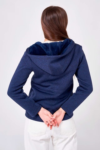 Casaco polar com capuz - Azul-marinho