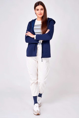 Casaco polar com capuz - Azul-marinho