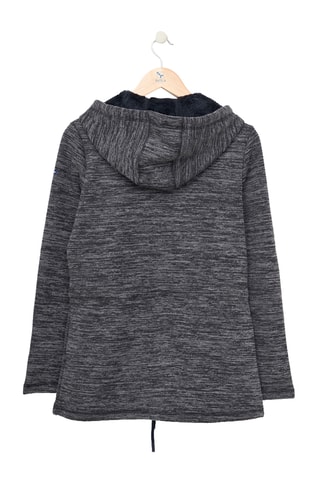 Casaco polar com capuz - Cinzento-escuro