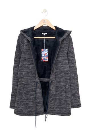 Casaco polar com capuz - Cinzento-escuro