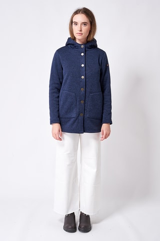 Casaco polar com capuz - Azul-marinho
