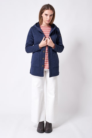 Casaco polar com capuz - Azul-marinho