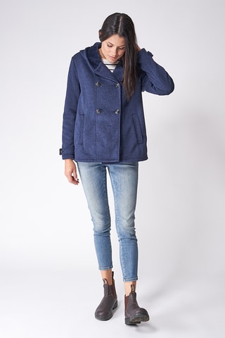 Casaco polar com capuz - Azul-marinho