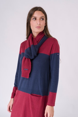 Écharpe - Vermelho e azul-marinho