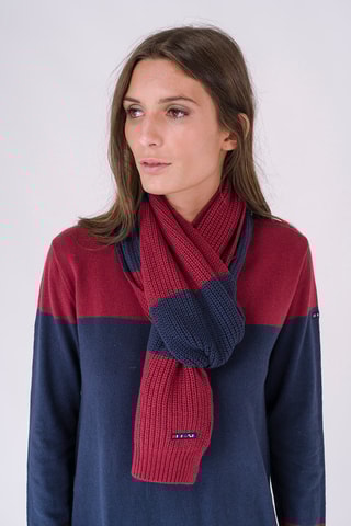 Écharpe - Vermelho e azul-marinho