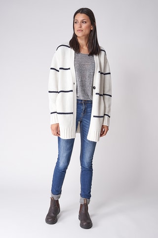 Casaco em lã e alpaca - Branco