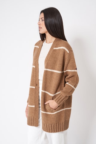 Casaco em lã e alpaca - Castanho-claro