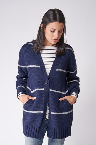 Casaco em lã e alpaca - Azul-marinho