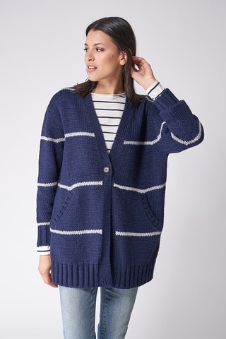 Casaco em lã e alpaca - Azul-marinho