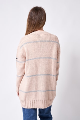 Casaco em lã e alpaca - Rosa-maquilhagem