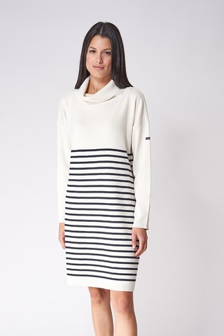 Vestido direito em lã - Branco