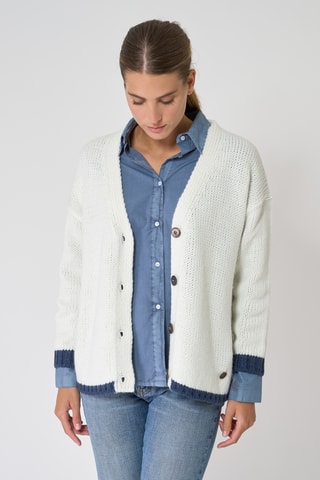 Casaco em lã e alpaca - Branco